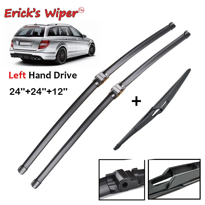 Erick\'s Wiper Front & Rear Wiper Blades Set For Mercedes Benz C Class W204 2009 - 2012 Windshield Windscreen Window 24\