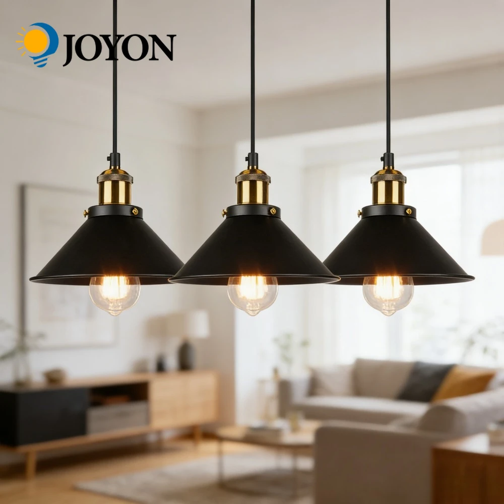 

JOYON Vintage Pendant Light Loft Retro Chandelier Pendant Lamp E27 Industrial Hanging light Edison Home Lighting for Living Room