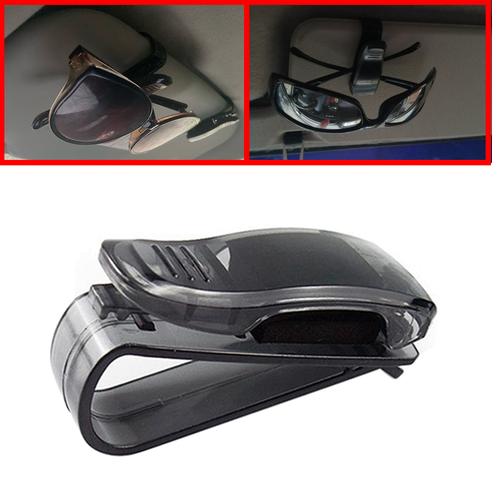  Auto Sun Visor Glasses Fastener Clip Holder For Sunglasses Eyeglasses Ticket Card Universal Multi-Function Car Interior 