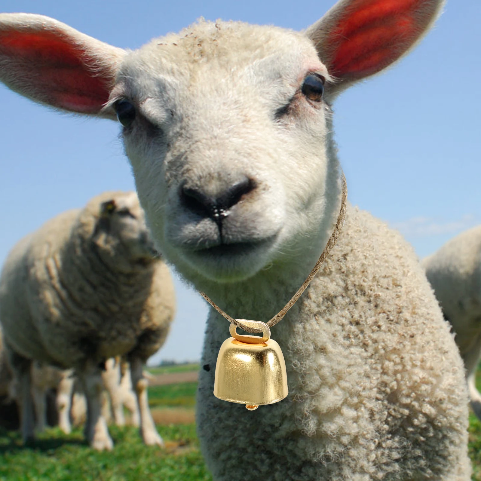

15 Pcs Pet Bells Cow Bells Animal Metal 35mm Gold Small Ringing Crafting DIY Alarm Long Distance Sound Goat Bell Farming