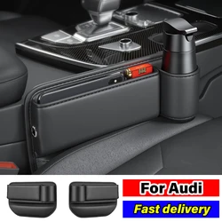 Caja de almacenamiento para asiento de coche, accesorios para Audi A1, A3, A4, A5, A6, A7, A8, Q2, Q3, Q5, Q7, Q8, S5, TT, B6, B8, C6, C5, TTS, A4L, A5, A6L, A7, A8L, TT, RS7, SQ5