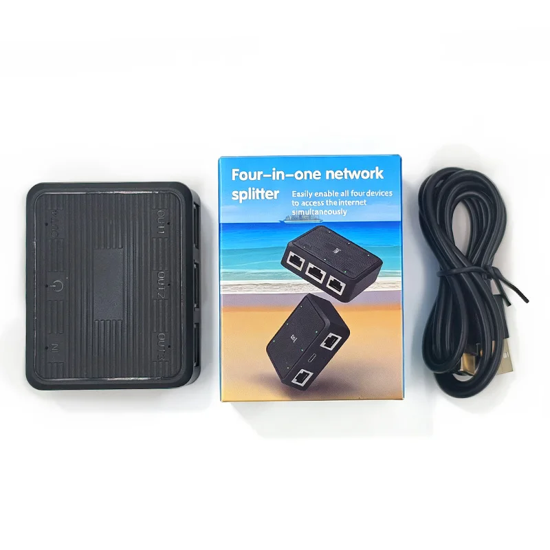 5 Port Gigabit Ethernet Switch 1 In 4 Out RJ45 Network Splitter Type-C Powered Mini LAN Switch For CCTV IP Camera