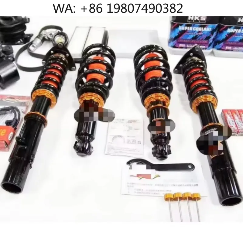 

Street Comfort Tuned Coilover Shock Absorber Kit, Soft Damping Steel Suspension Struts, Daily Relaxed Commute Driving Parts