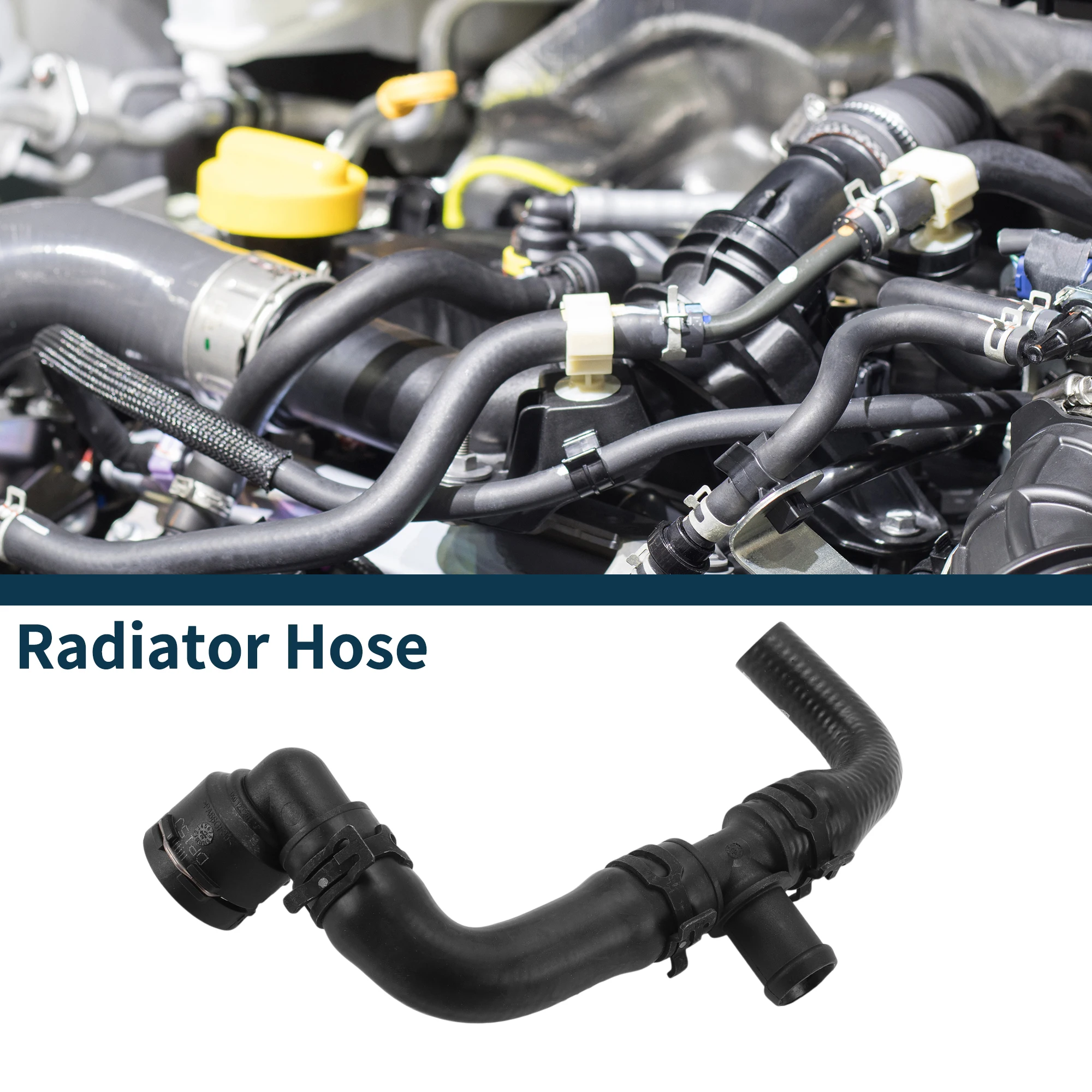 

UXCELL Шланг радиатора Шланг обогревателя Выпускной шланг радиатора для Porsche Macan 2018 No 95B121049E Резиновая водосточная труба Черный 1 шт.