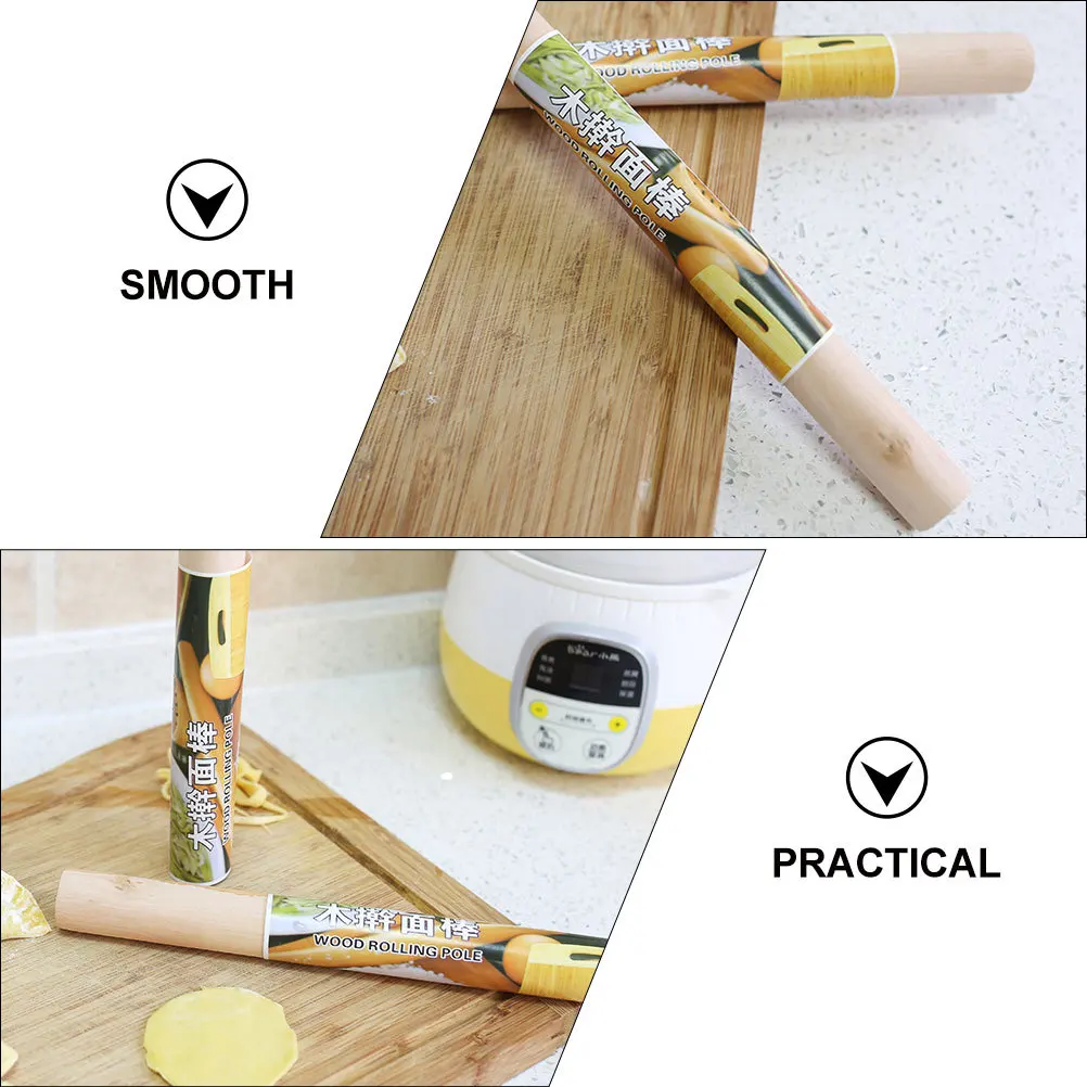 

10Pcs Wood Rolling Pin Non Stick Kitchen Cooking Tool for Dough Dumpling Pasta Cake Bread Baking Rolling Stick