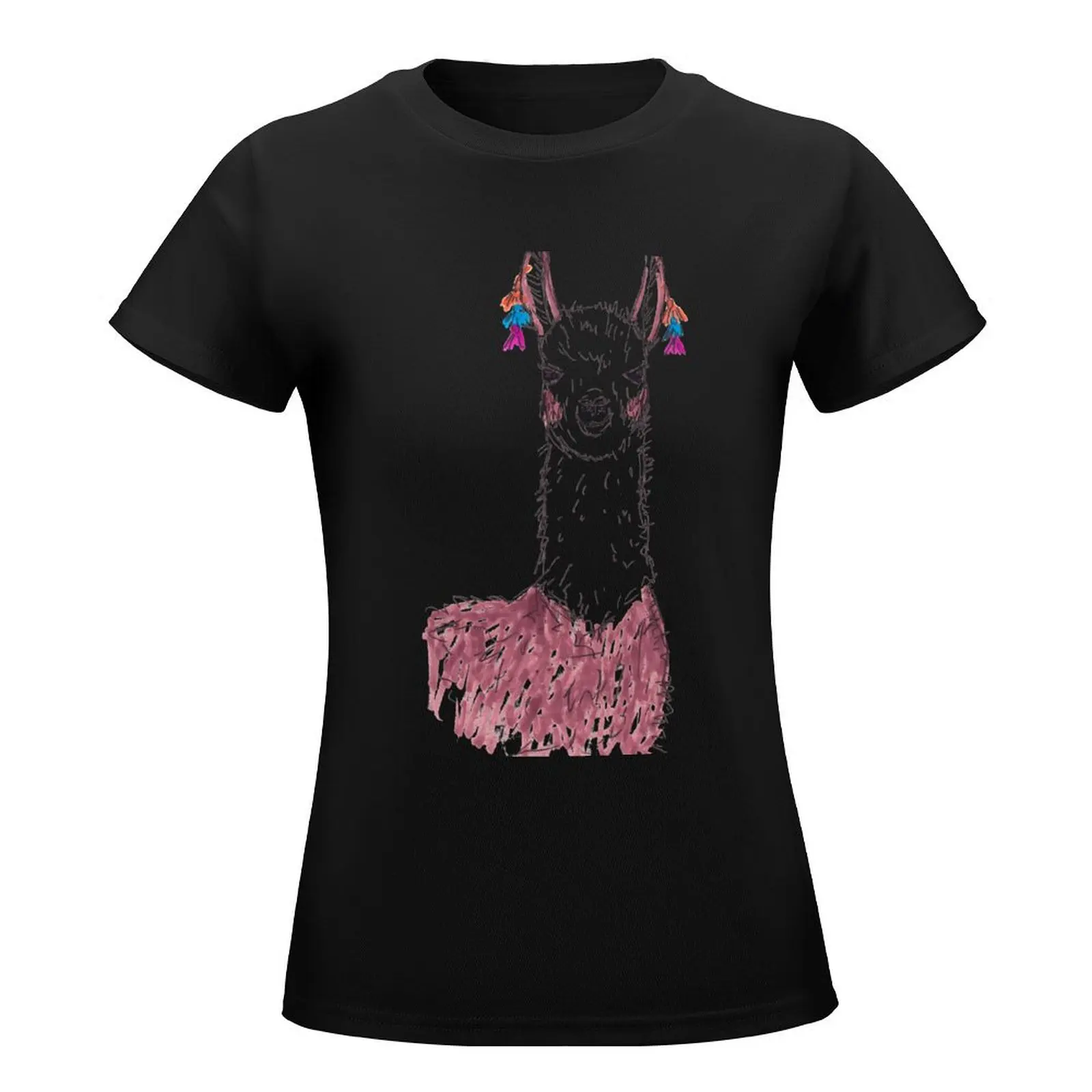 Llama T-Shirt anime clothes funny cute clothes womans clothing