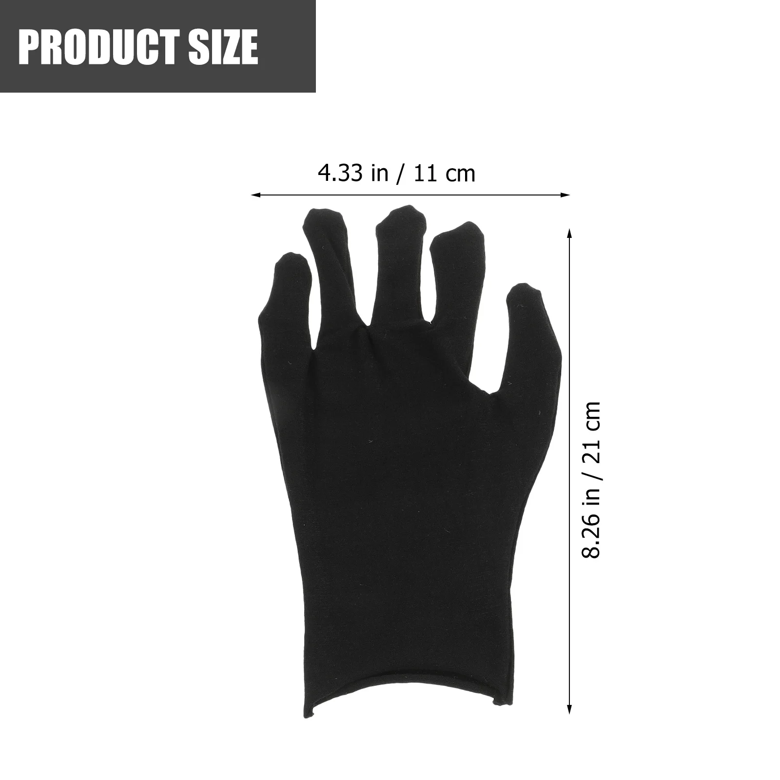 12Pairs Thickened Cotton Comfortable Gloves Labour Protection Working Gloves Safety Hand Protection Black Size L for Outdoor