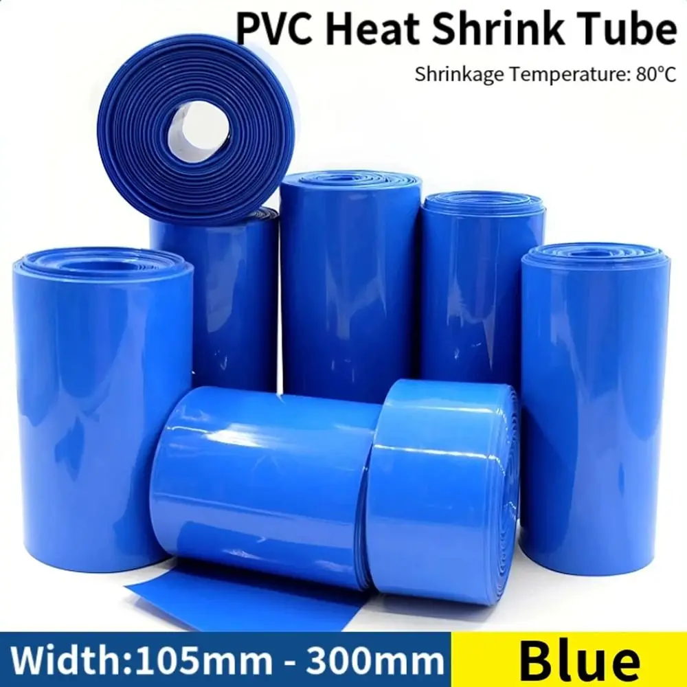 1Meter/Pack New Li-ion Wrap Heat Shrink Tube 18650 Battery Pack PVC Shrinkable Film 70-200mm Width Multi Sizes Tape Sleeves