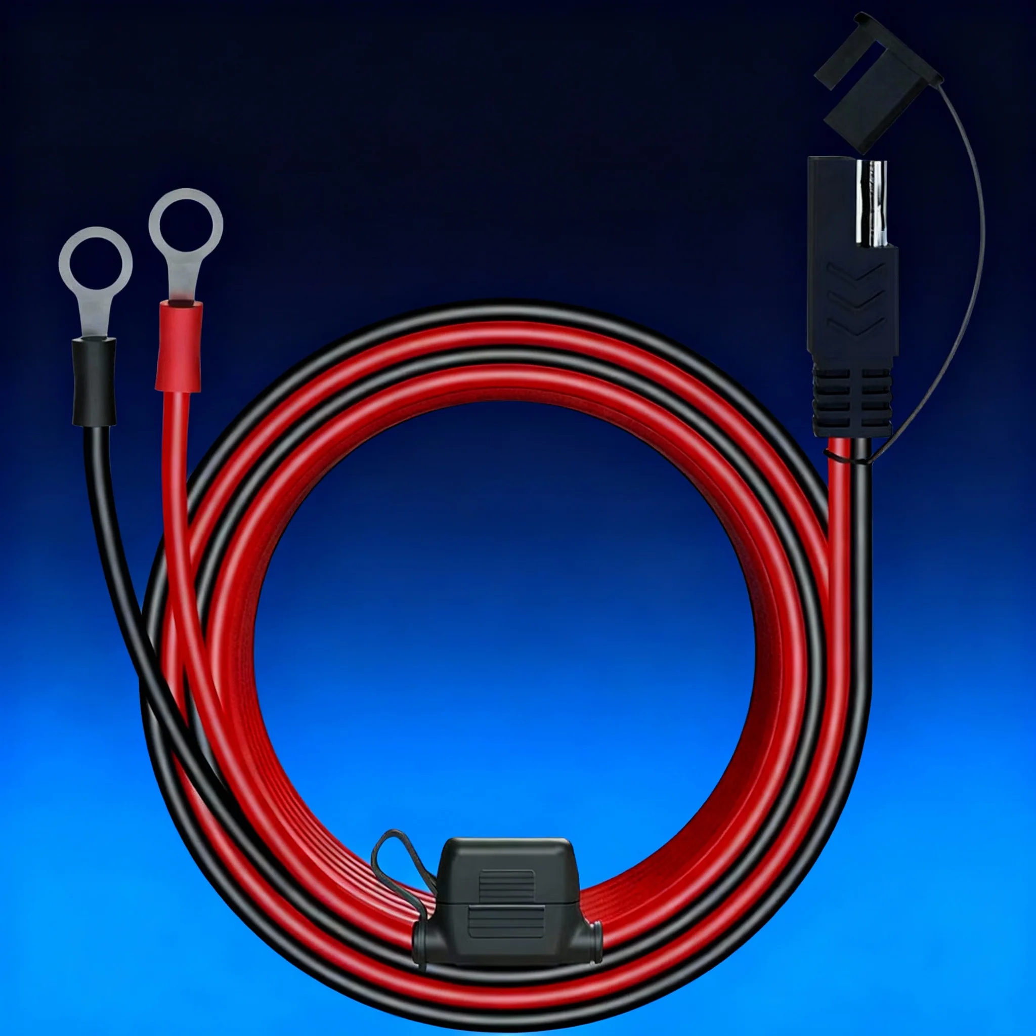 Cavo caricabatterie 1/3/5PCS per terminale batteria moto al cavo di prolunga rapido SAE con adattatore caricabatteria con fusibile 10A