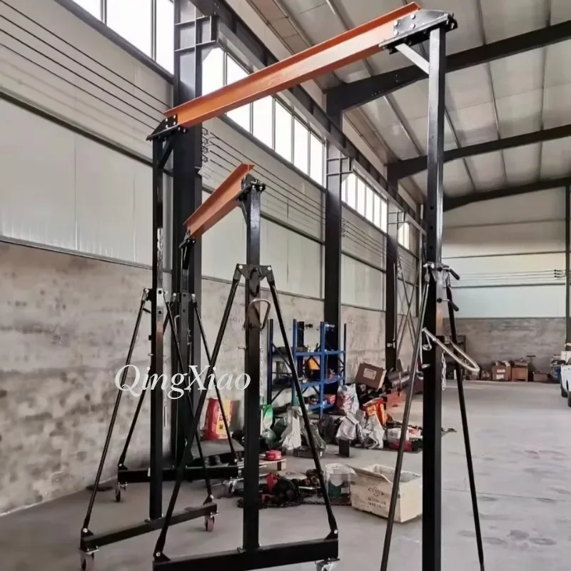 Industrial Reinforced Thickened Telescopic Gantry Lifting Crane Adjustable Height Cross Beam For Indoor Short Distance Lifting