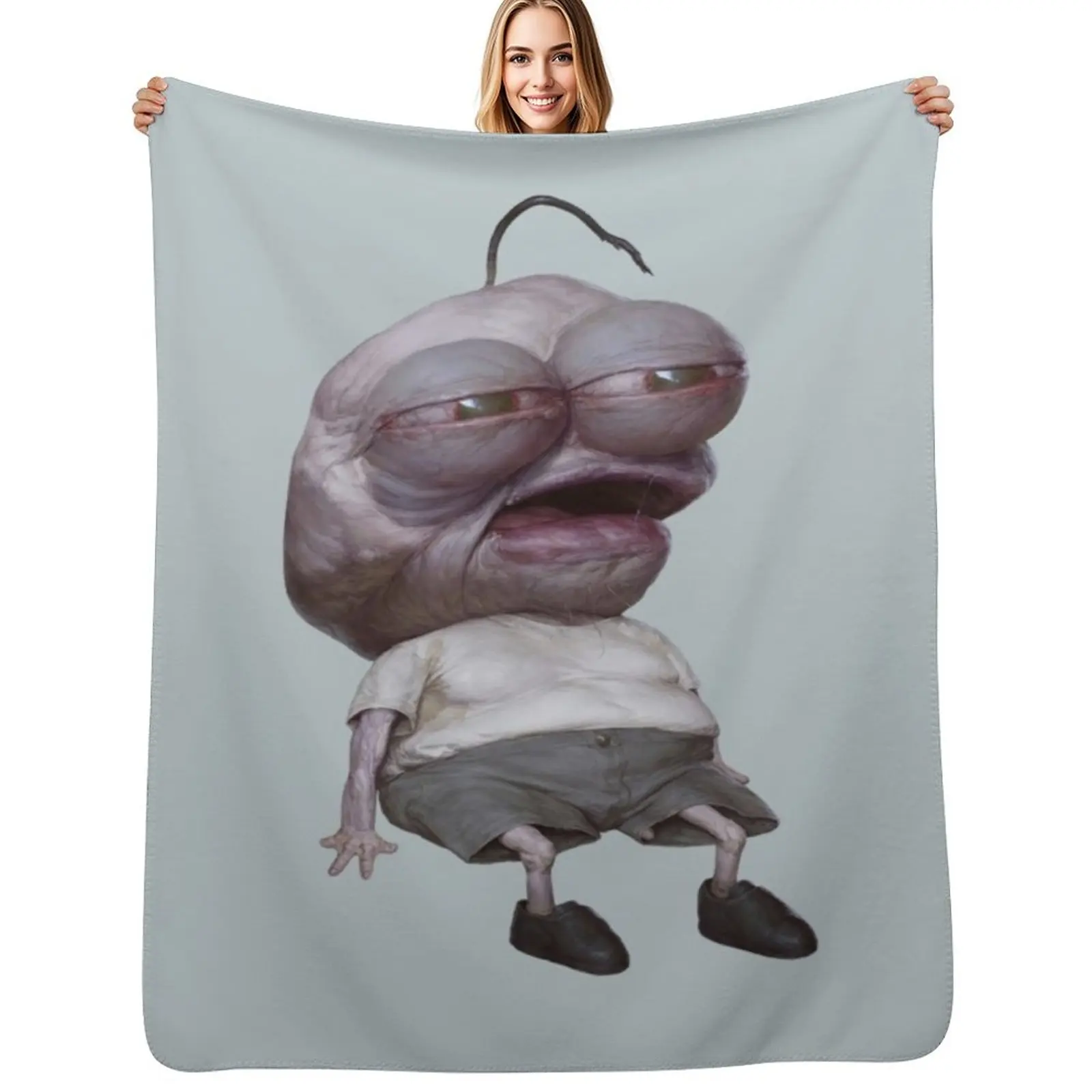 

Smiling Friends Depressed Pim - Adult Swim Throw Blanket Stylish Warm Blanket for Living Room Bedroom
