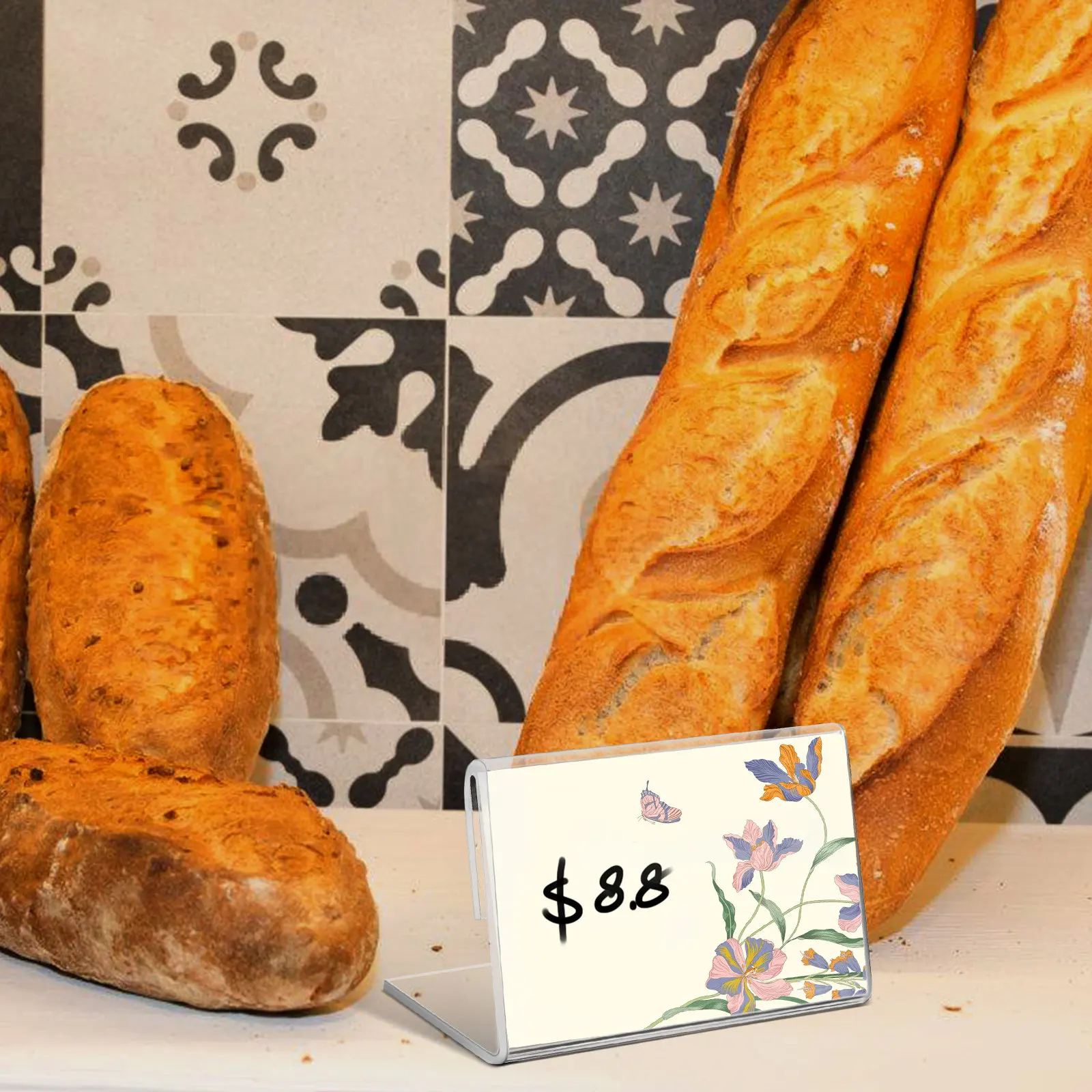 

Набор из 40 акриловых подставок для карточек и ценников: устойчивые держатели для рекламы на прилавке магазина, меню еды или мероприятий