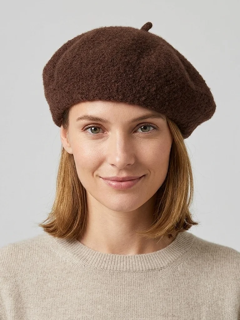 Women's Fleeced Wool Berets Hat Warm Winter Caps 2026 Cozy Knit Capsule Collection Fashionable Winter Accessory