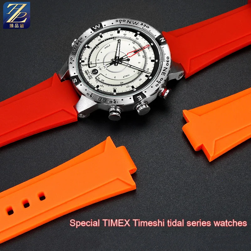 حزام سيليكون لبوصلة تيميكس ، ساعة جديدة مع إكسسوارات ، فم مرتفعّ ، T2N721 ، سلسلة T2N720 ، 24-16