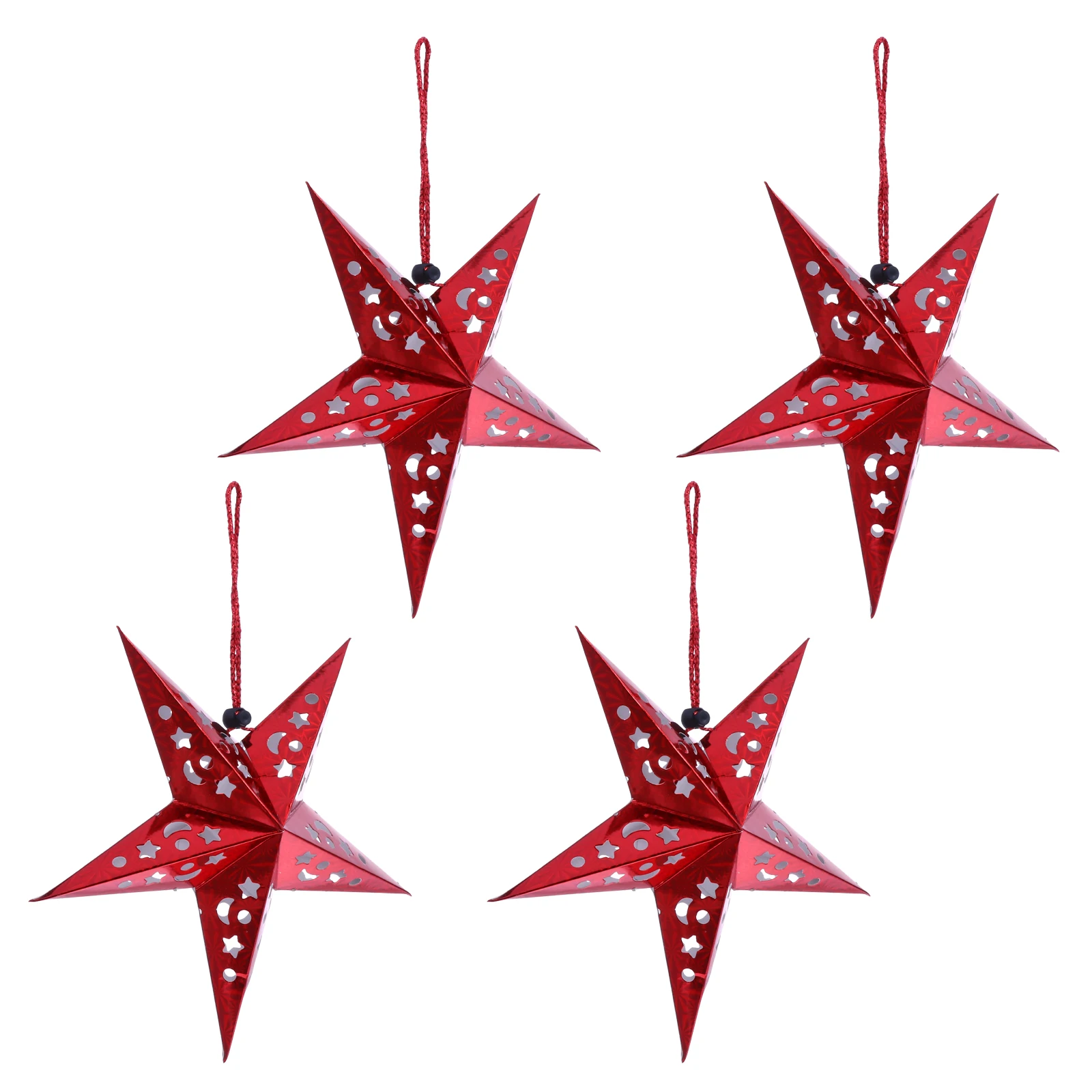 

Christmas Star Lights 5 Pcs Hanging Lanterns Paper LED naments Festival Decor Party Supplies Home Lighting Xmas