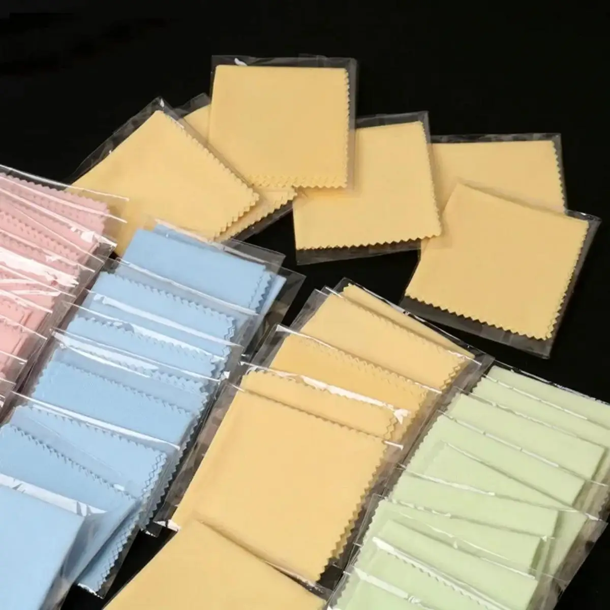 10/20/50/100pcs Chamois Glasses Cleaner Jewelry Care Wipe Cleaning Cloth Microfiber For Glasses Lens Phone Screen(Random Color) image 5