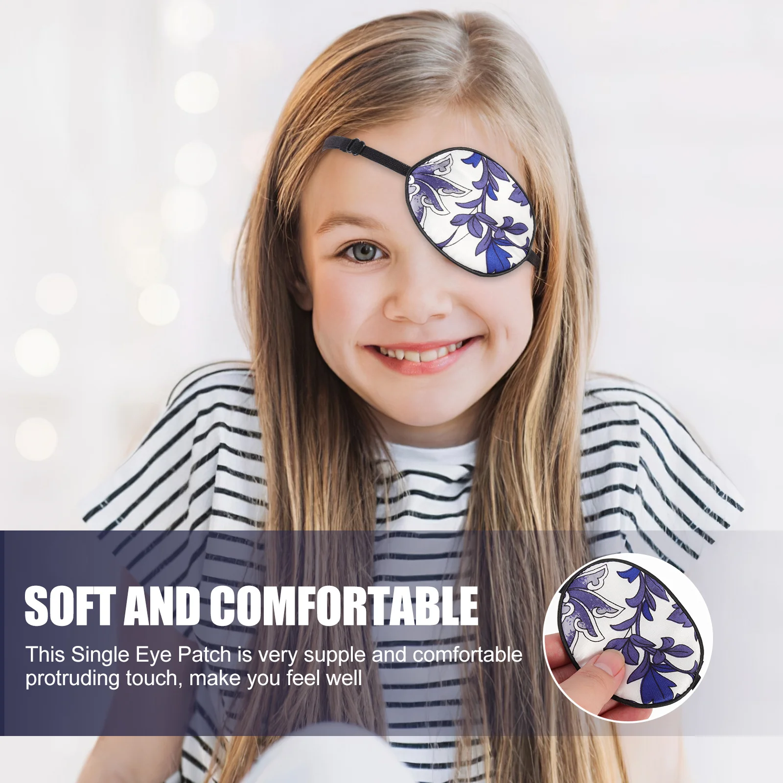 

2 Pcs Silk Eye Mask Patches Reusable Single Lazy Adult for Single-eye Adults