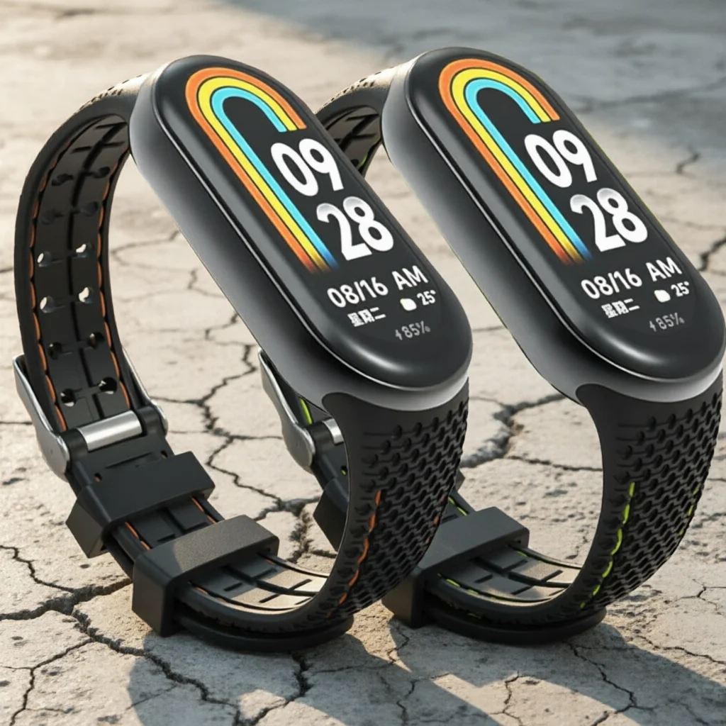 Atmungsaktives Silikonarmband für Xiaomi Mi Band 10 9 8 Ersatz-Armband für Xiaomi Mi Band 10 Uhrenarmband Zubehör