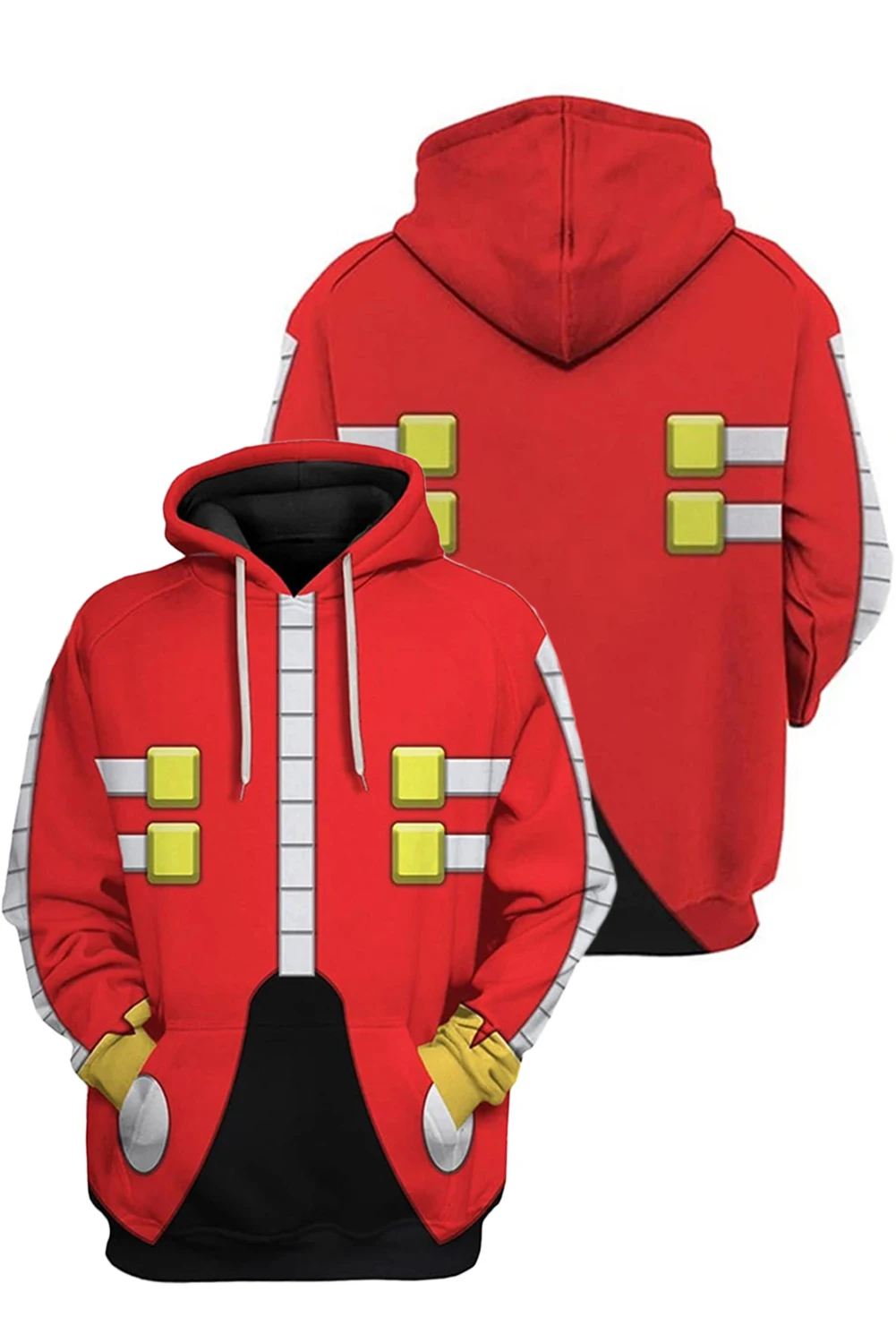 Dr. Eggman Costume Cosplay uomo felpa con cappuccio felpa adulto uomo donna Casual felpe con cappuccio Pullover con cappuccio Streetwear top