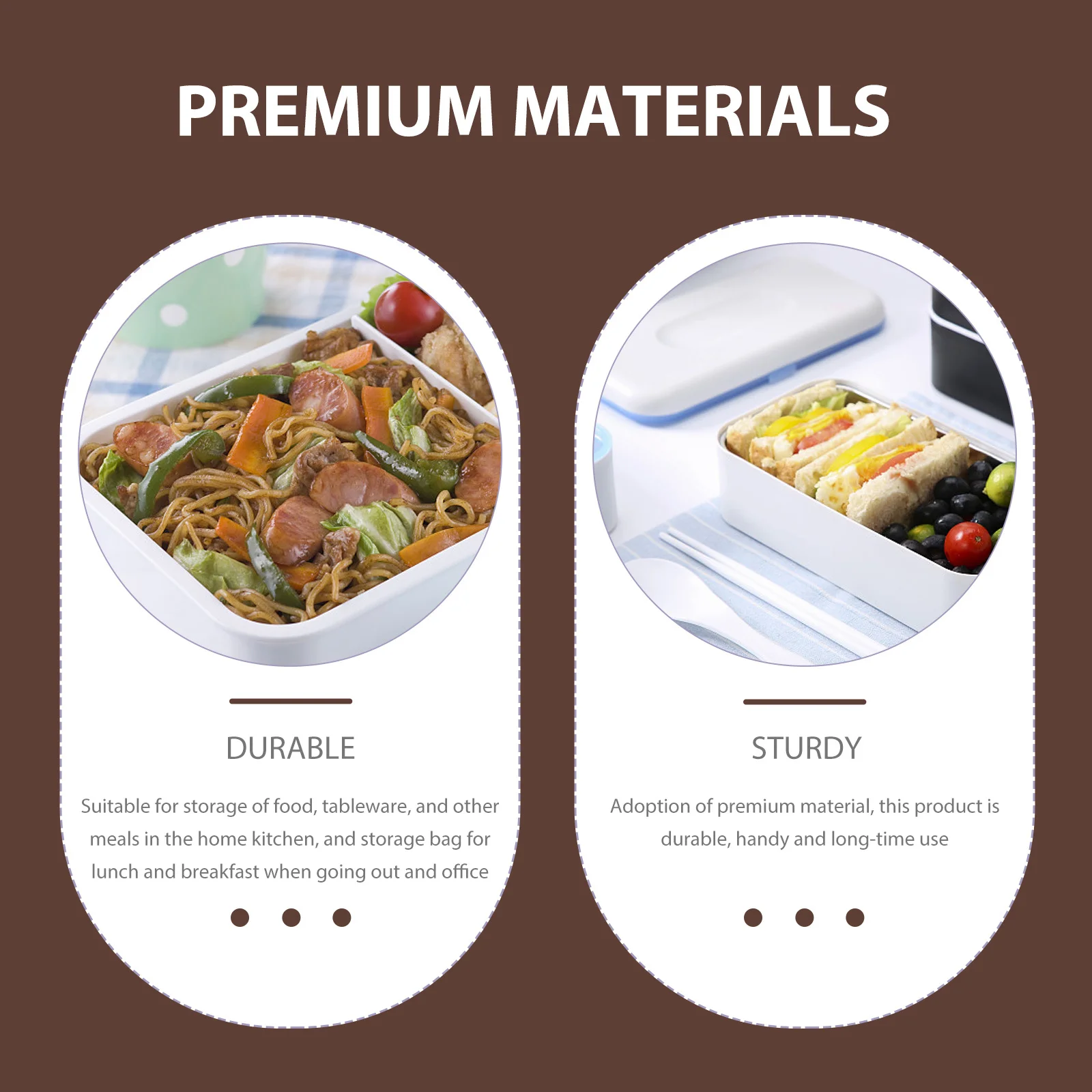 

Double Layer Bento Pouch Large Capacity Portable Food Storage Bag for Work Study Picnic Camping Easy Clean Multiuse