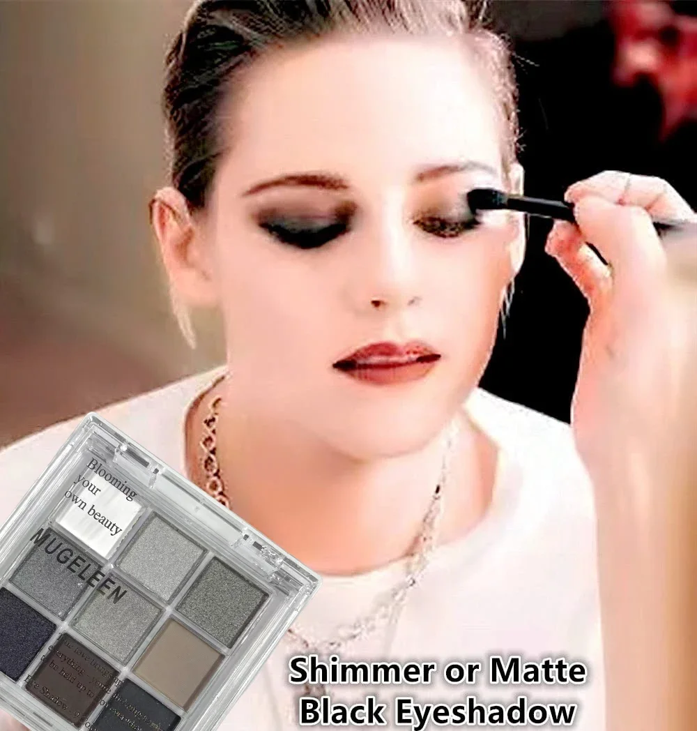 Palette de fards à paupières flocon de neige 9 couleurs – Application facile, scintillant mat |   Noël/Halloween/Quotidien, cadeau de vacances parfait