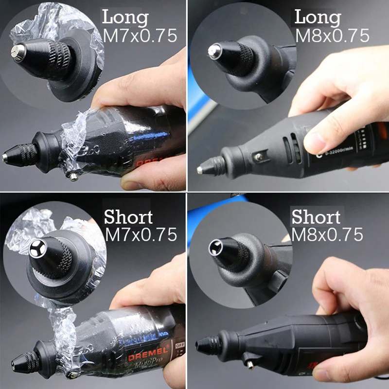 M7/M8 Three-claw Mini Drill Chuck Universal Multi-function Drill Bit Adapter Quick Change Cartridge Electric Grinding Accessory