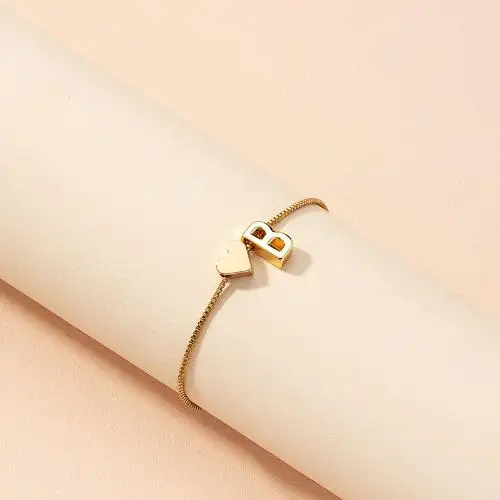 Bracelet Love English Letter English Character Style Text Hand Personalized Jewelry Simplified Ins 26 English Letter
