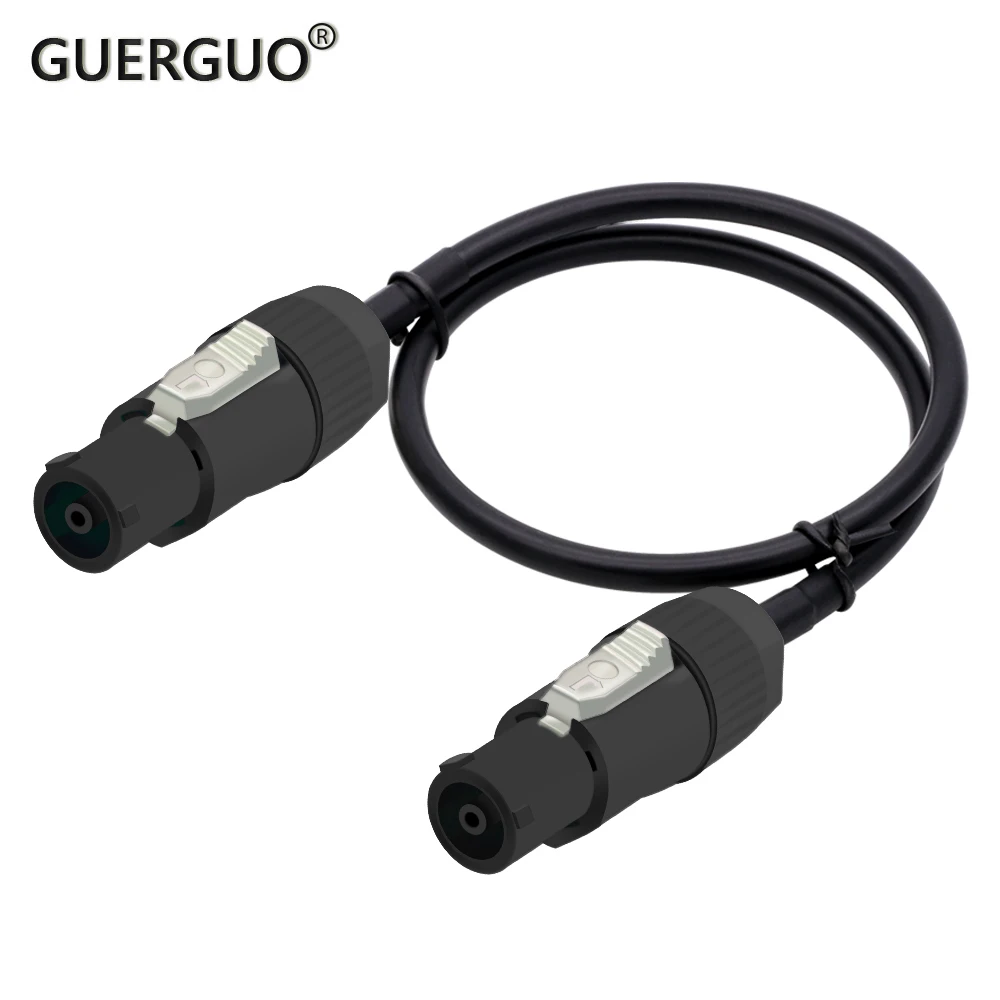 

GuerGuo 1M-10M 1PC 3Pins Powercon Extension Cable Connector NAC3FX-W NAC3MX-W PA66 Material,with CE/Rohs Input Available