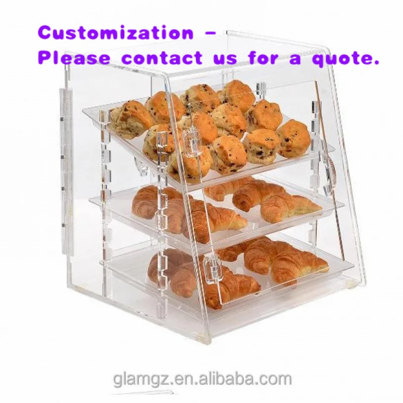 

custom.Every Day Special Price Bakery Pastry Exhibition Retail Display Cabinet Acrylic Display Racks
