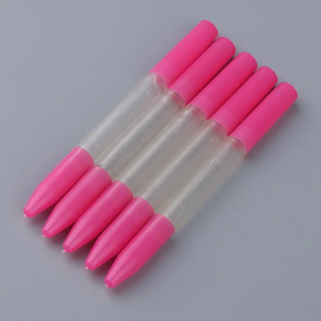 5x Plastic Pink Watch Clock Grandfather Clocks Oil Pen for Oiler Repair Tool