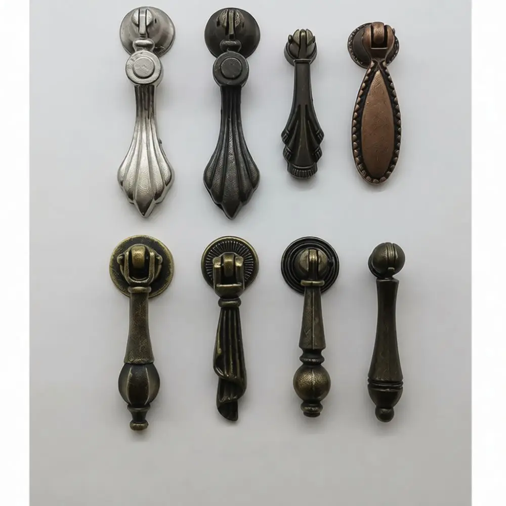 Antique Bronze Drawer Knob Chinese Retro Style Pull Decorative Hardware For Residential Cabinetry Furniture And Dressers