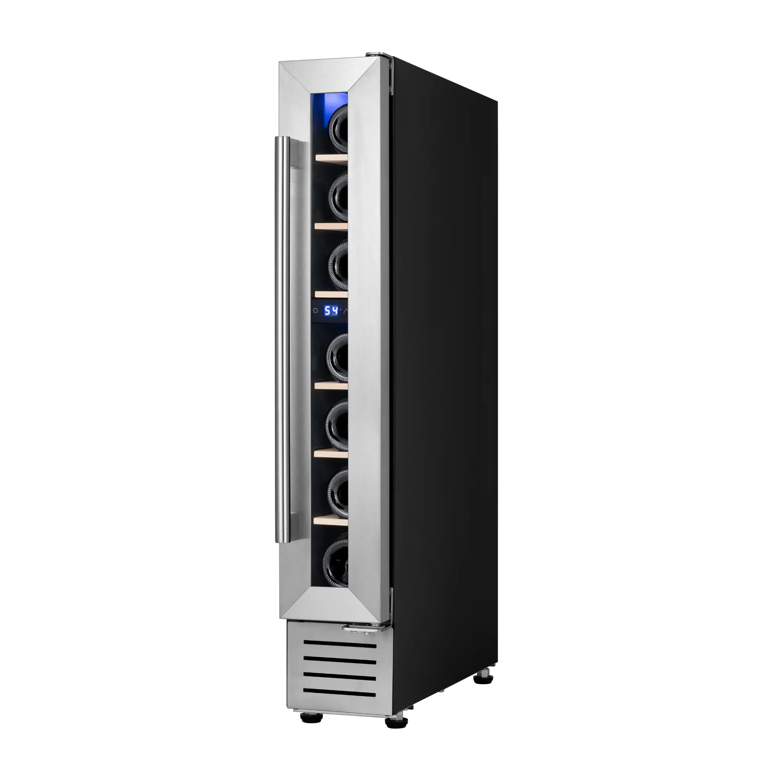 6 Inch Wine Fridge, 7 Bottle Wine Cooler with Right-Hinged
