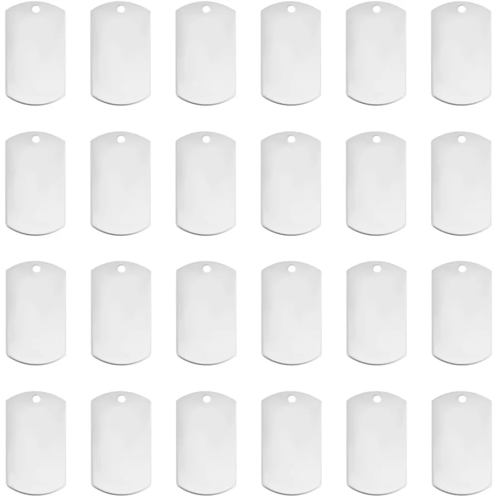 

20pcs Large Rectangle Charms Stainless Steel Hypoallergenic Pendants Stamping Blank Tag Smooth Charms for Jewelry Making