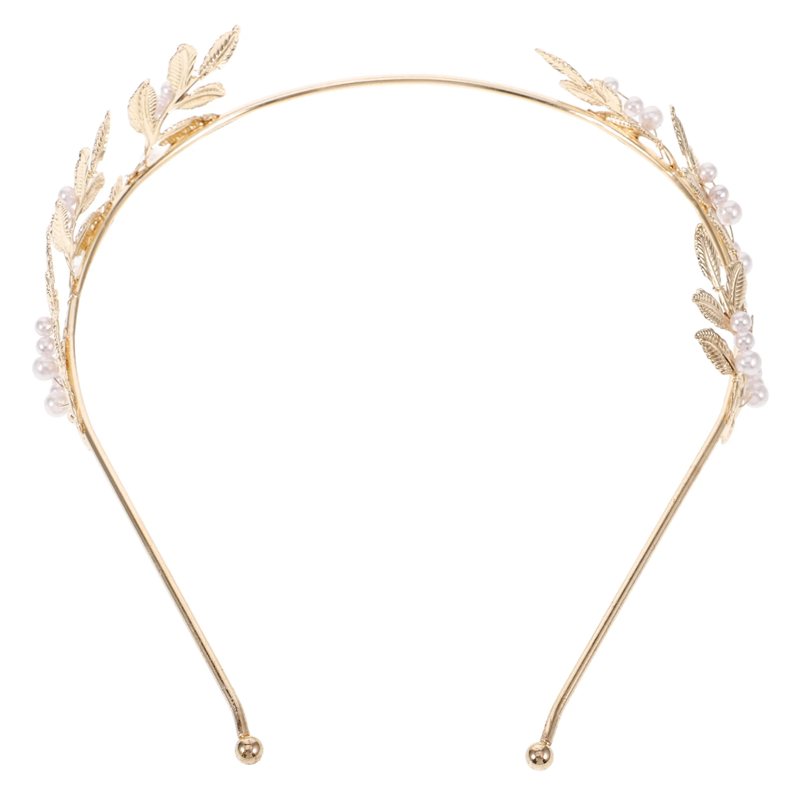 

Pearl Headband Hair Accessories Women Bridal Headpiece Leaf Metal Design Decorative Pearl Flowers Charm Party Wedding Banquet