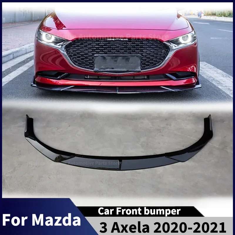 

Front splitter For Mazda 3 Axela 2020-2021 Car Front Bumper Spoiler Lip Body Kits Blade Diffuser Automobiles Tuning Guard Board