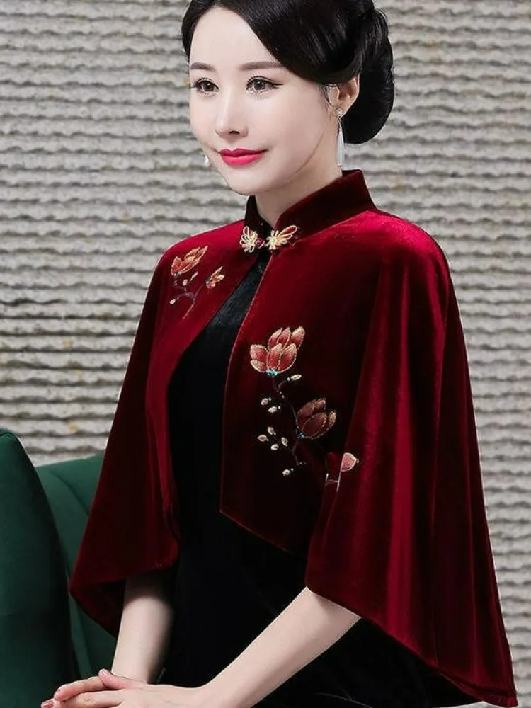 

Faionable awl Outerwear Women's ort Coat Autumn Winter Sle Ele Mommy Dr Cloak Ladylike Trendy