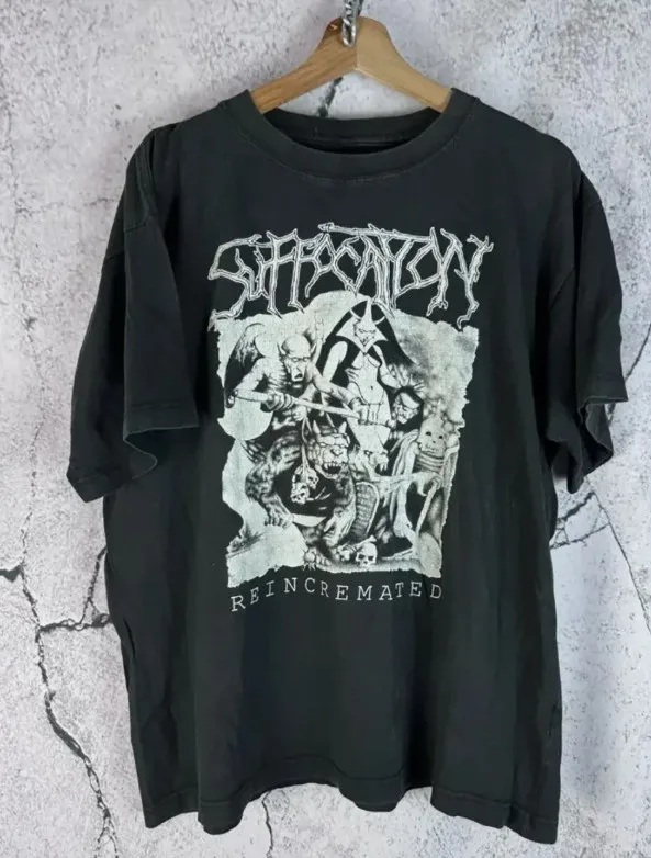 Suffocation Band Reincremated Tee Adults Cotton Shirt Full Size S-2345XL