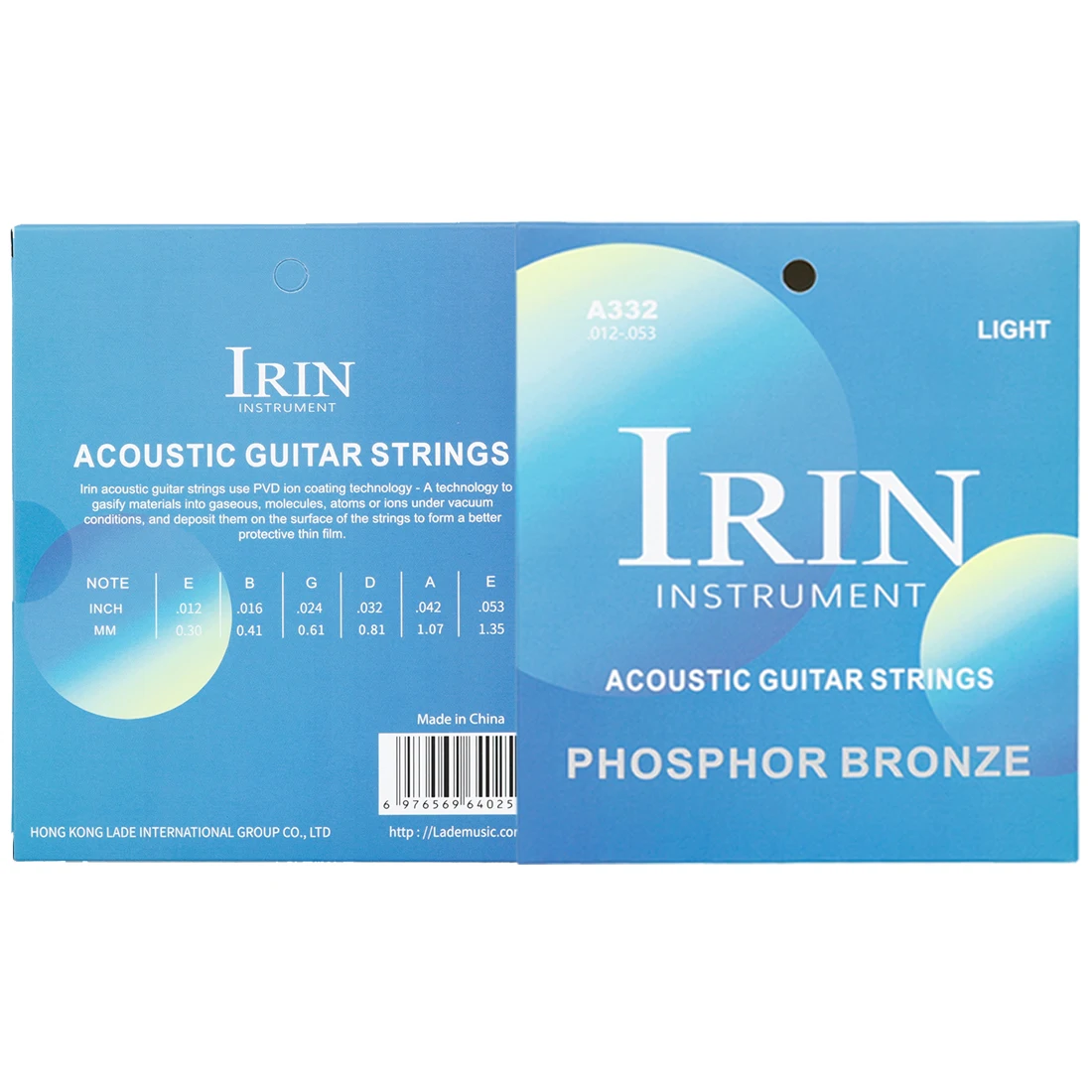 Corde per chitarra acustica IRIN Lega esagonale Acciaio ad alto tenore di carbonio Bronzo fosforoso Corde per chitarra folk Parti e accessori per chitarra