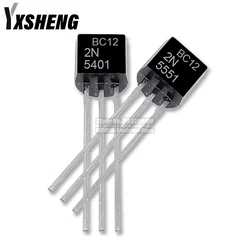 100PCS/LOT 2N5551 2N5401 5551 5401 TO-92 50Pairs (50PCS* 2N5401+50PCS* 2N5551 )Triode Transistor