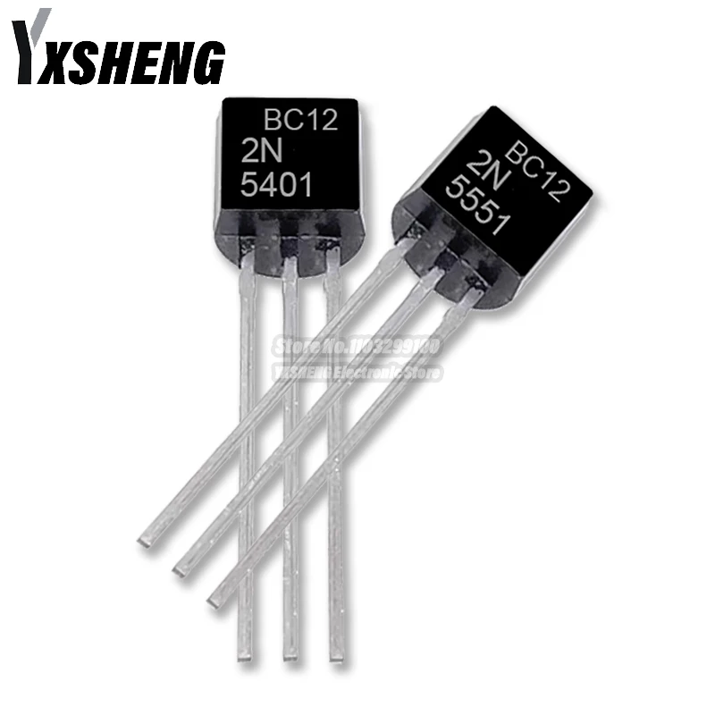 100PCS/LOT 2N5551 2N5401 5551 5401 TO-92 50Pairs (50PCS* 2N5401+50PCS* 2N5551 )Triode Transistor