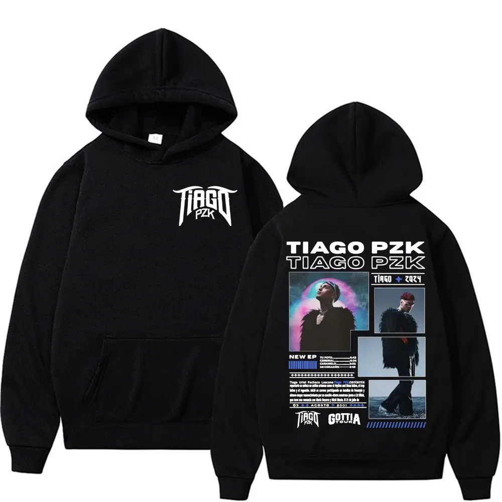 Rapper Tiago Pzk Gottia Tour Graphic Sweatshirts Harajuku Hip Hop Style Vintage Hoodies Men Women Casual Fleece Oversized Hoodie