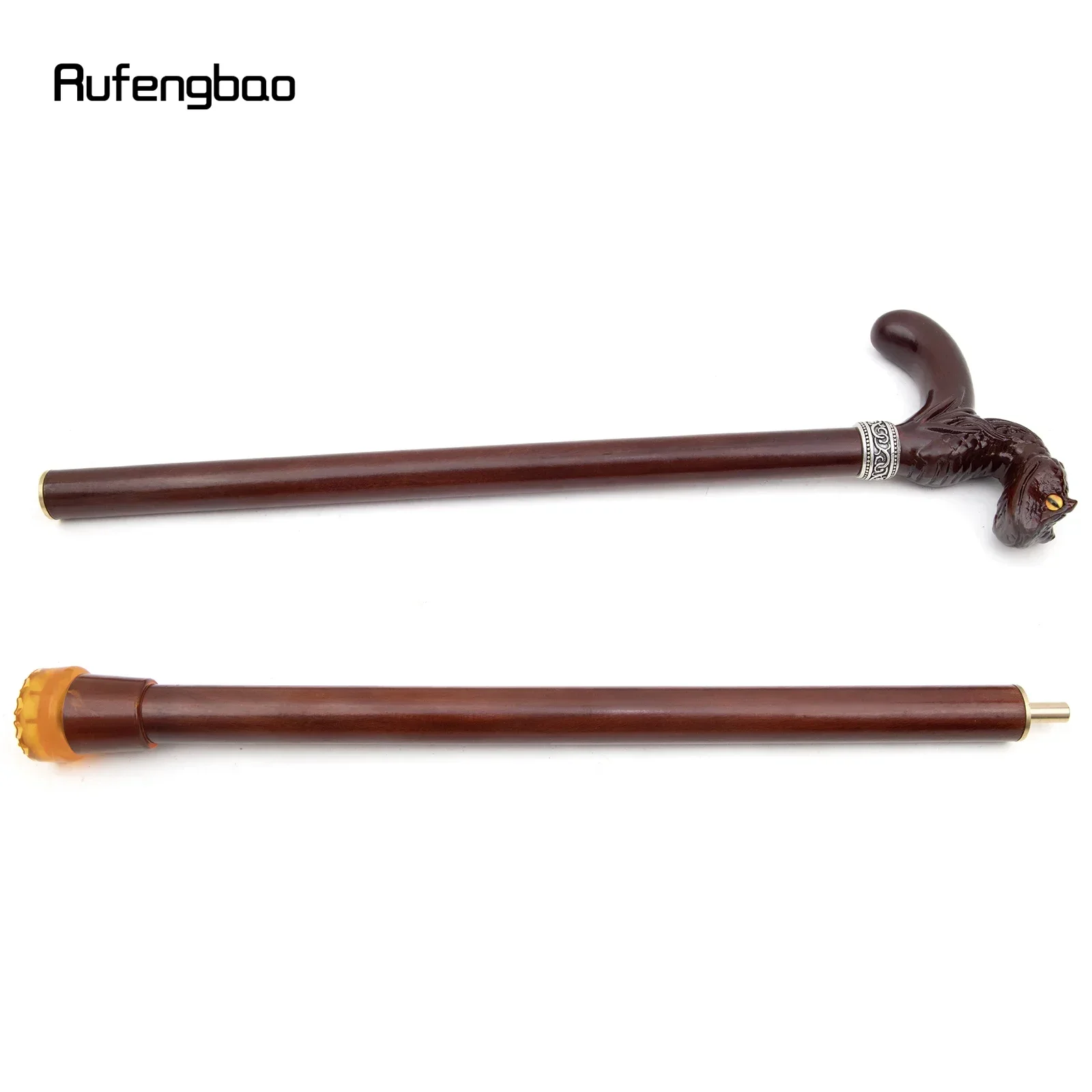 Braune Cobra-Schlange aus Holz, modischer Stock, dekorativer Vampir-Cospaly-Party-Holz-Gehstock, Performance-Bühnenstock, 93 cm