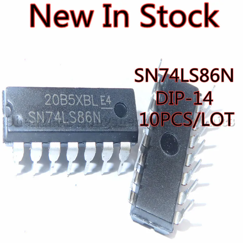 10PCS/LOT NEW SN74LS86N  HD74LS86P 74LS86  SN74LS86AN  DIP-14  Four XOR gate logic chip In Stock