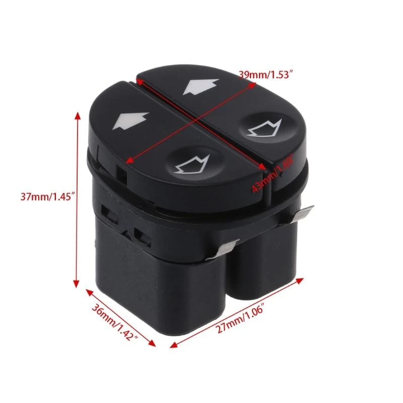 124B Car Window Switch Button Replacement Driver Side Switch for Fiesta Tourneo