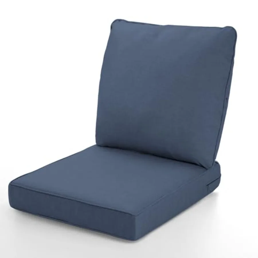 

Набор утолщенных подушек для уличных стульев 24 x 24 дюйма, водонепроницаемые и устойчивые к выцветанию подушки для сидений на открытом воздухе.