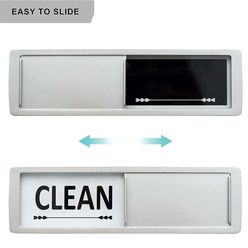 2 PCS Dishwasher Magnet Clean Dirty Sign Shutter As Shown Only Changes When You Push It Non-Scratching Dishes Clean Dirty Heart