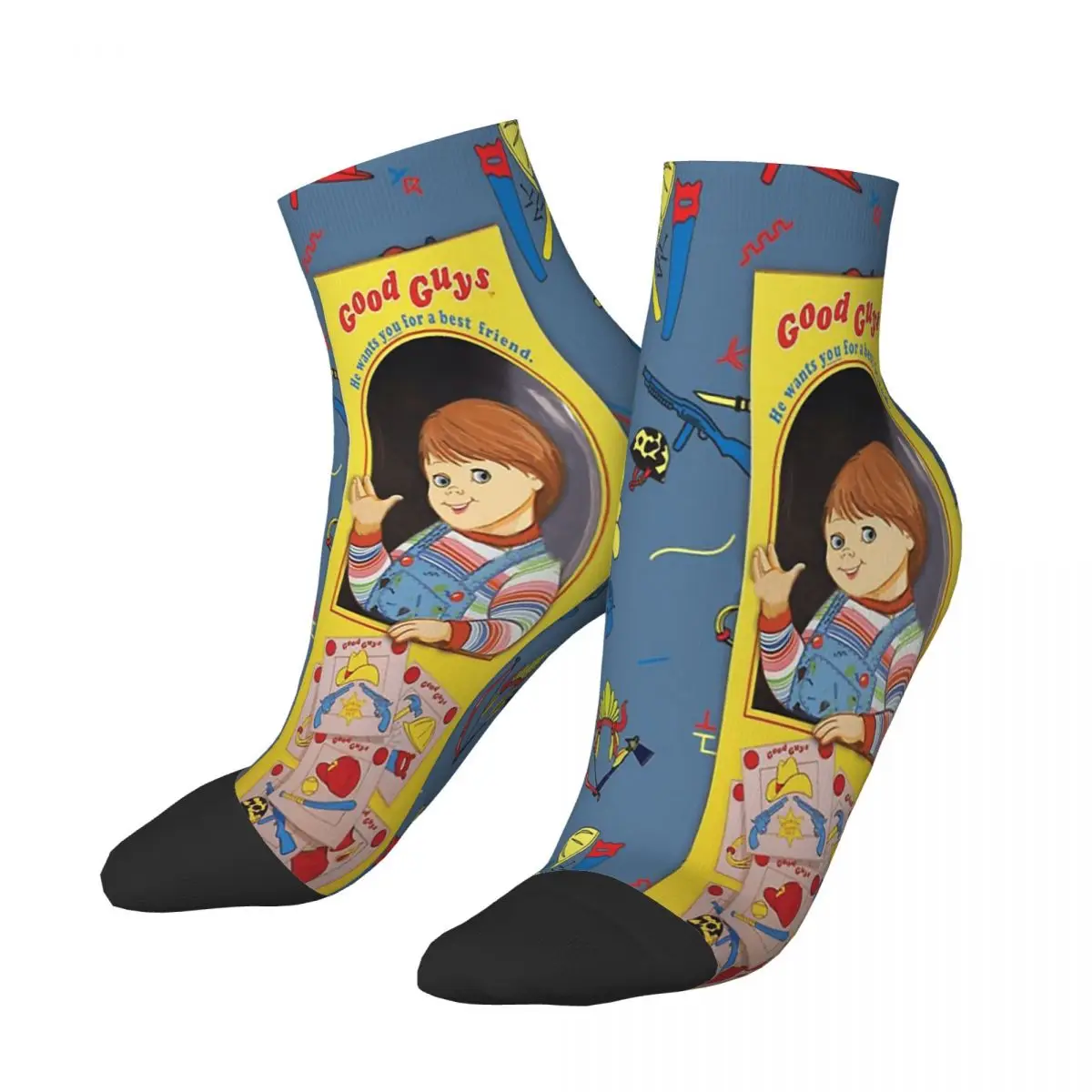 Chucky Chucky Cute And Funny TV Drama Ankle Socks Male Mens Women Winter Stockings Hip Hop