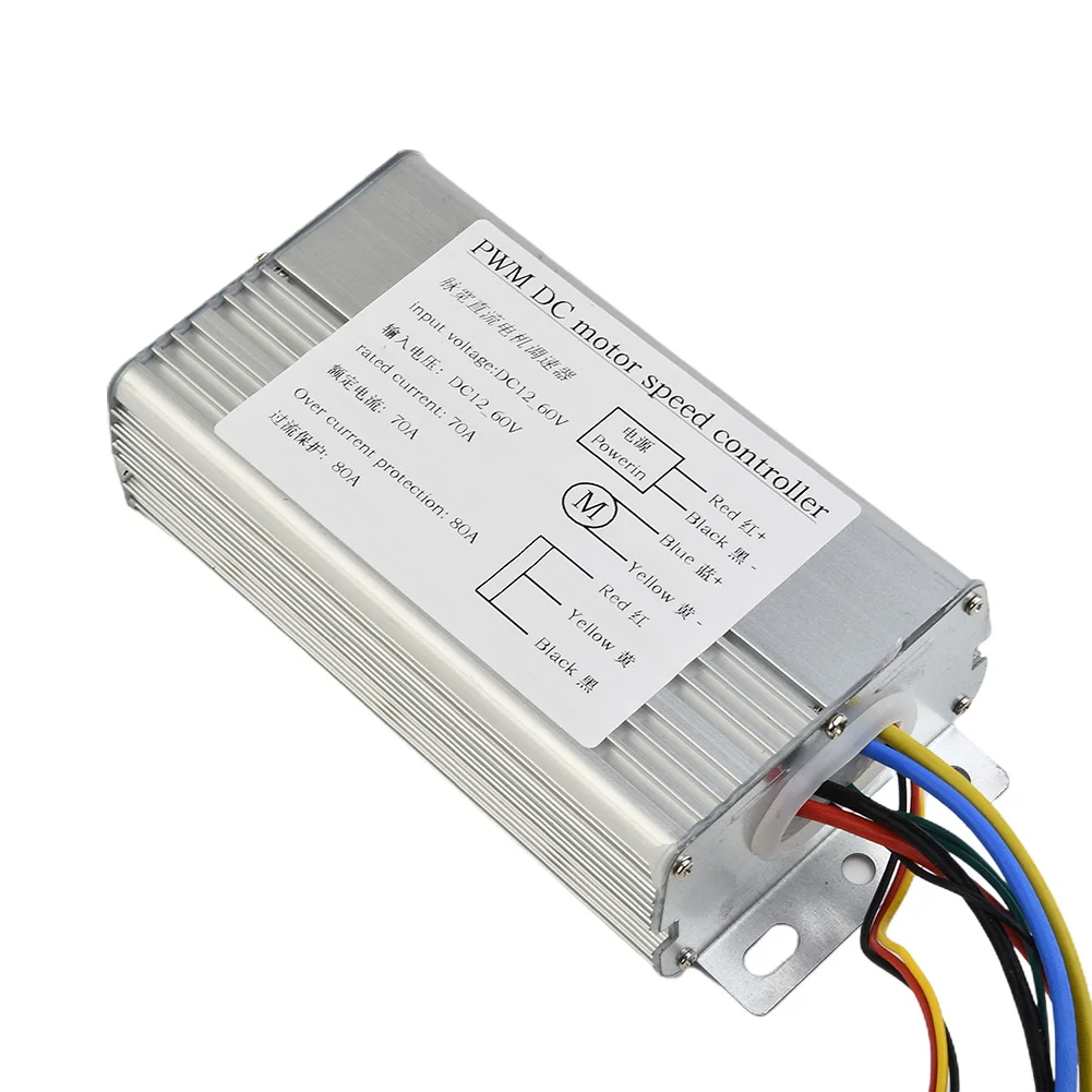 

Модульный регулятор скорости двигателя, 1 шт., 70А, регулируемый, 12В/24В/36В/48В постоянного тока, промышленный, аксессуары