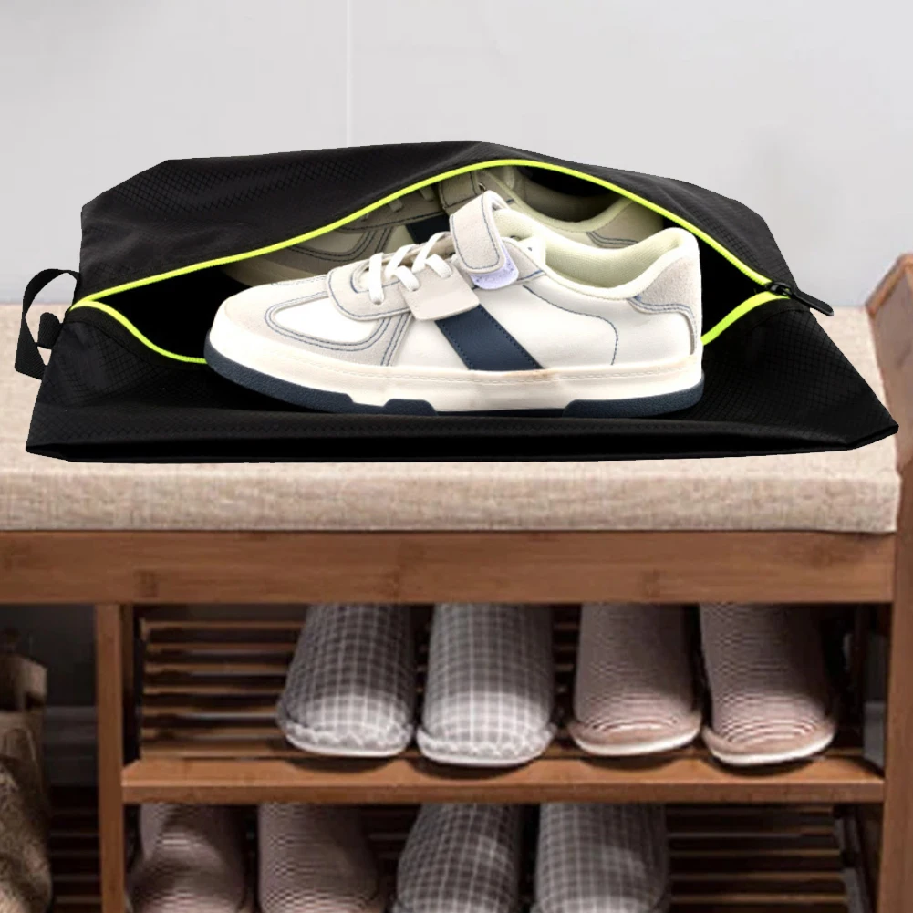 Saco de sapato de viagem saco de armazenamento de sapato fecho de zíper pendurado organizador de sapato capas de sapato à prova dwaterproof água com alça para homens