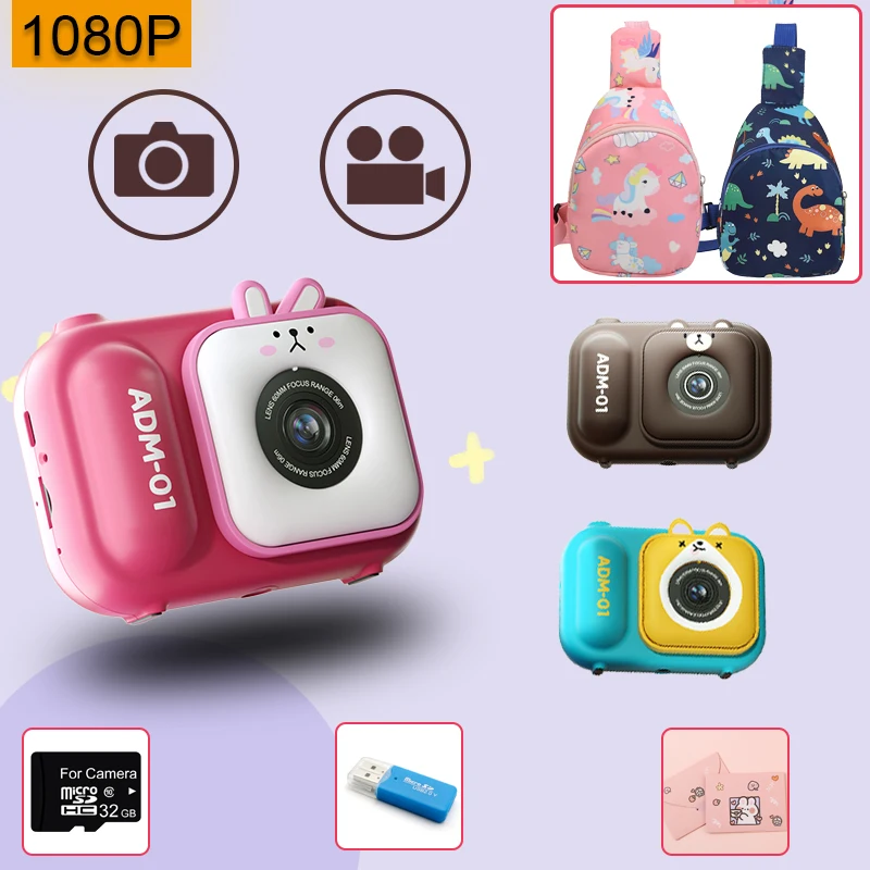 

Children Video Camera For Kids Digital Toy Girls Boys Toddler Birthday Christmas Gift Teenage Presents Outdoor Pink Blue Brown